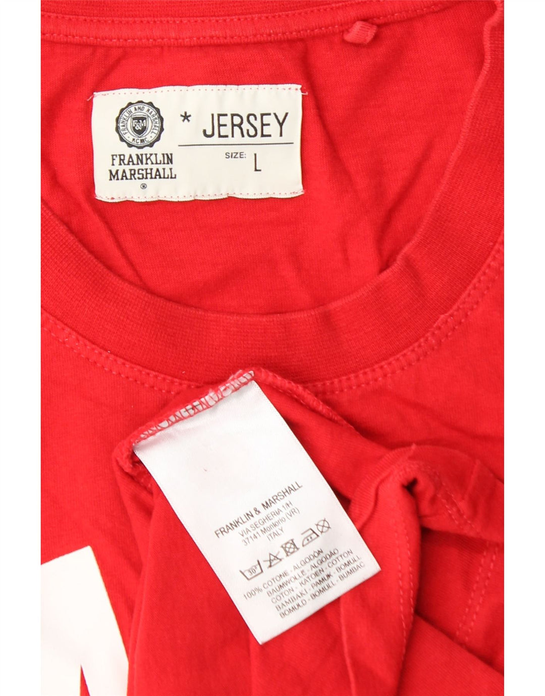Franklin & Marshall - Camiseta gráfica para hombre, talla grande, algodón rojo