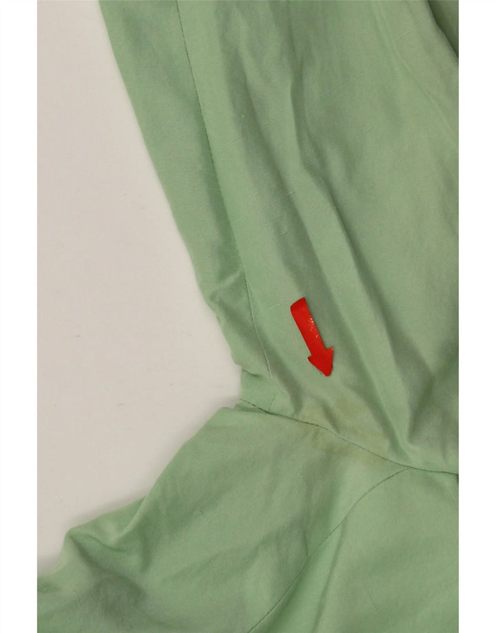 Max Mara Chaqueta Blazer de 1 Botón para Mujer UK 44 Seda Verde Mediana