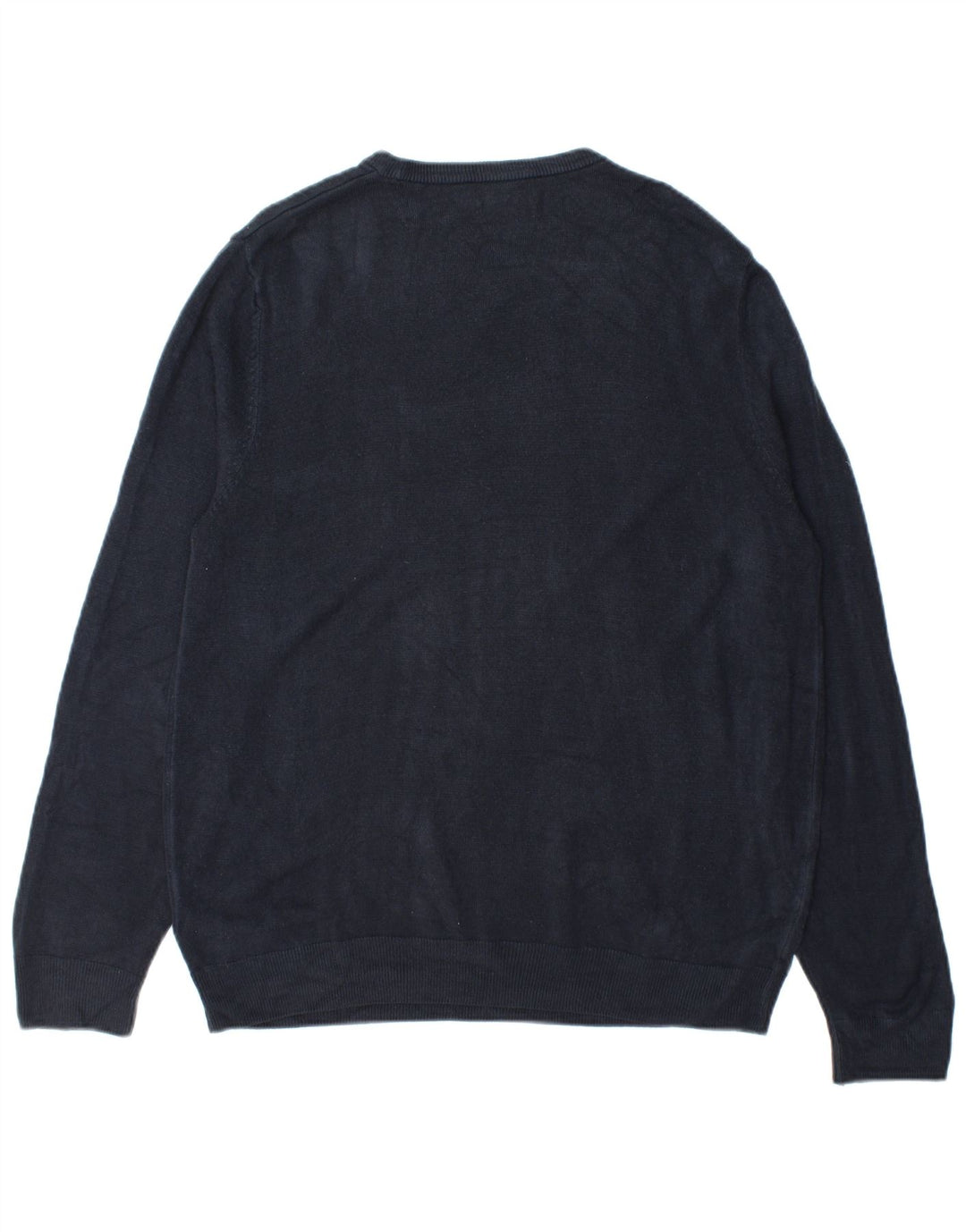 Marks & Spencer - Jersey de cuello redondo para hombre, talla grande, acrílico azul marino