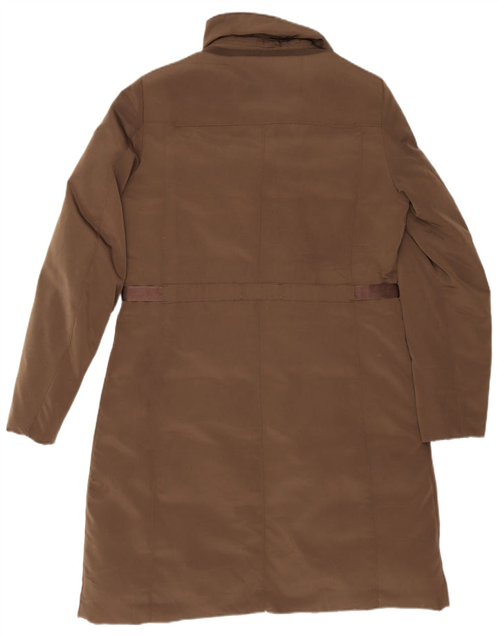 Abrigo acolchado extragrande para mujer Geox UK 10 Small Marrón Poliéster