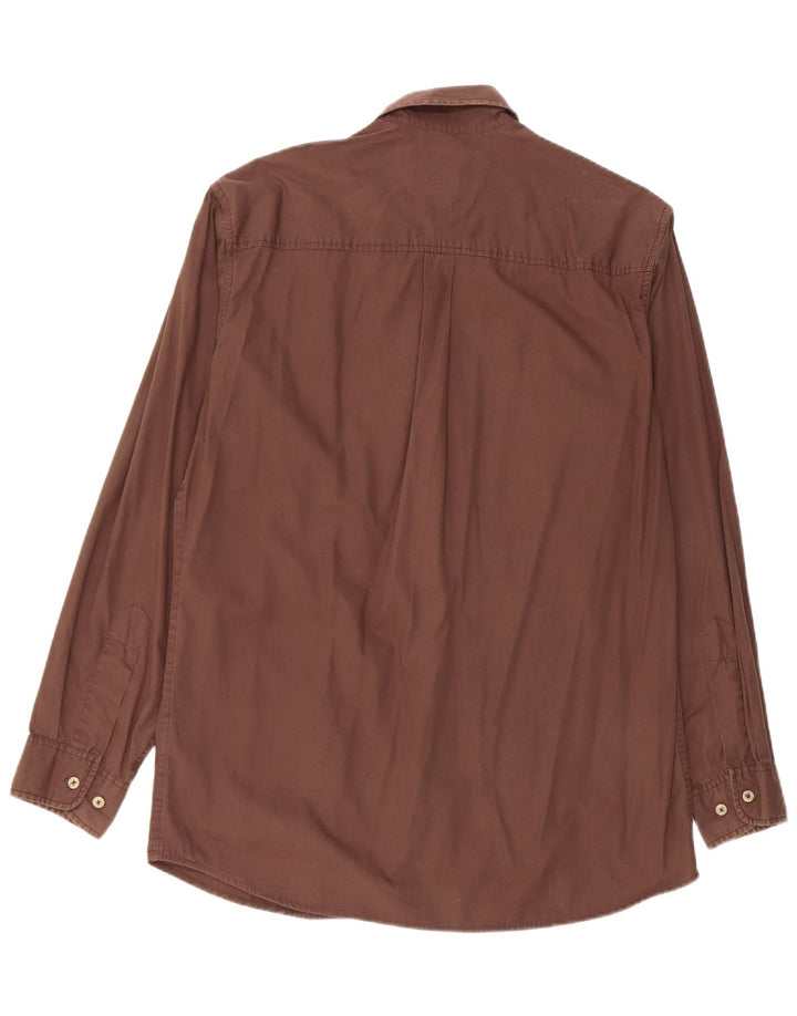 Camisa Marlboro Classics Hombre Algodón Paisley Marrón Medio