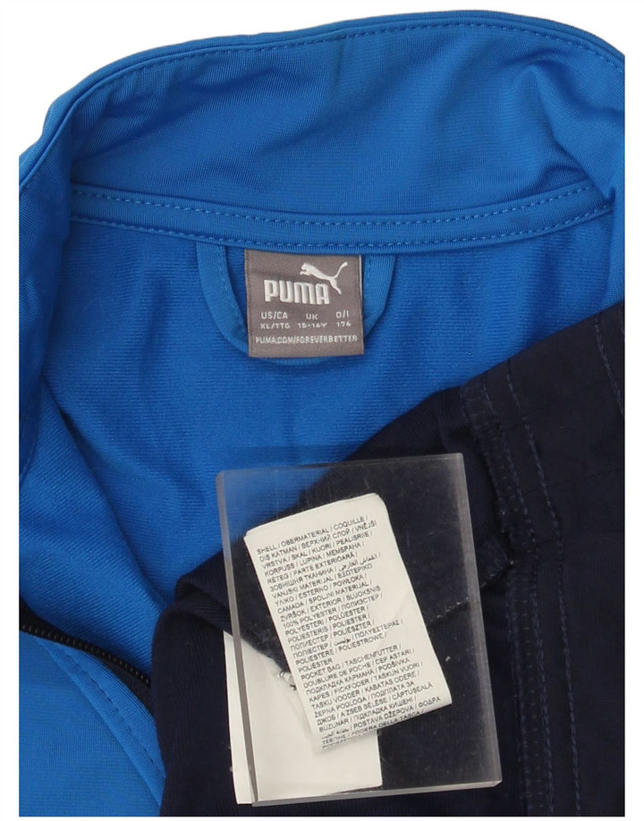 PUMA Chaqueta de chándal para niño 15-16 años Azul marino Poliéster color block