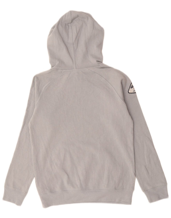 Kappa Womens Graphic Hoodie Jumper UK 14 Medium Grey Cotton