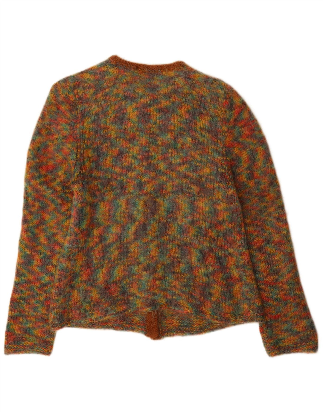 Vintage mujer Cardigan suéter Reino Unido 12 medio multicolor moteado