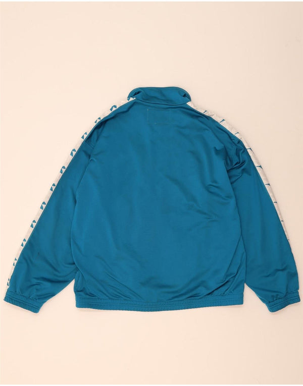 Diadora Mens Graphic Chándal Top Chaqueta UK 42 Large Azul Colorblock