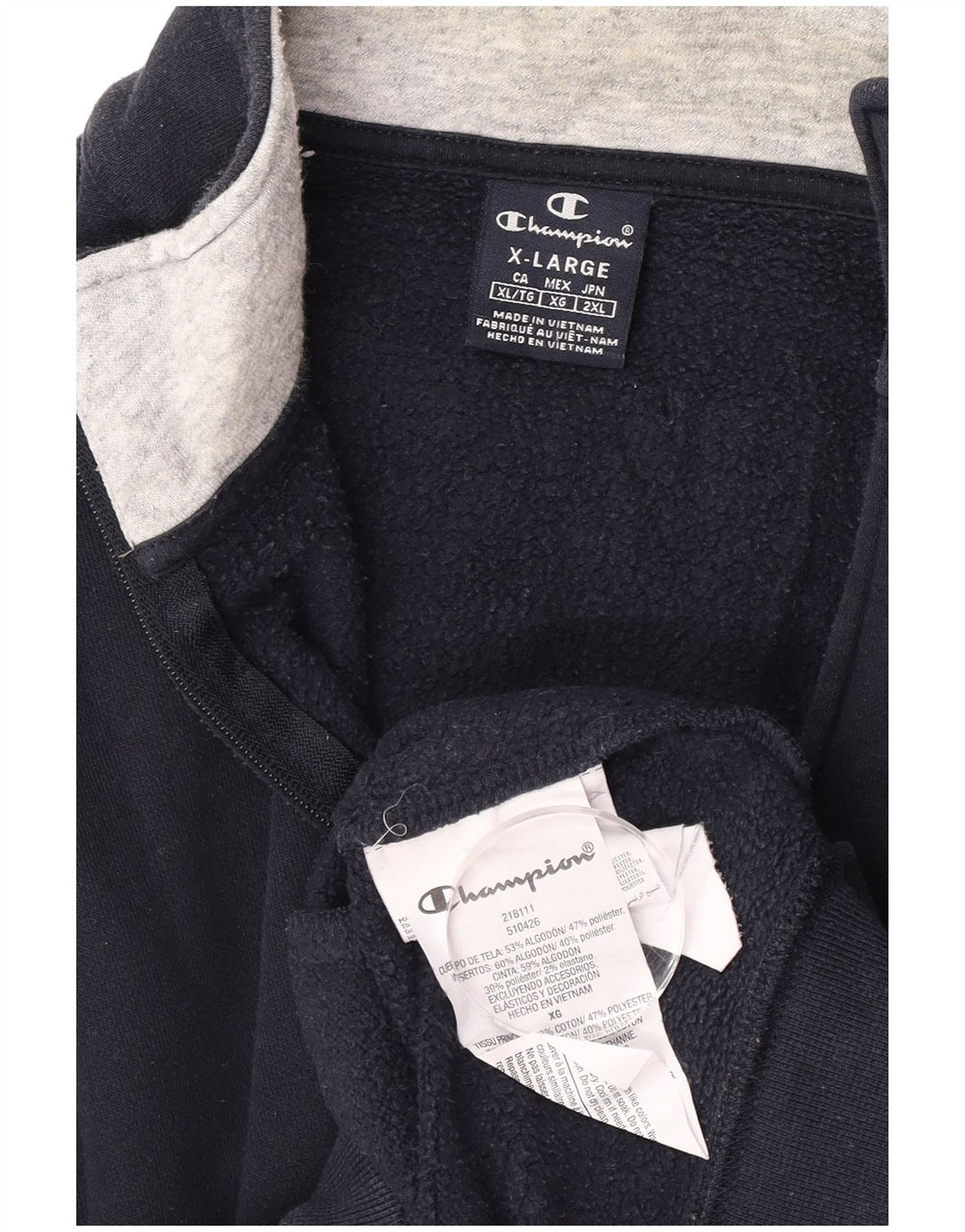 Champion Chaqueta De Chándal Para Hombre XL Algodón Azul Marino