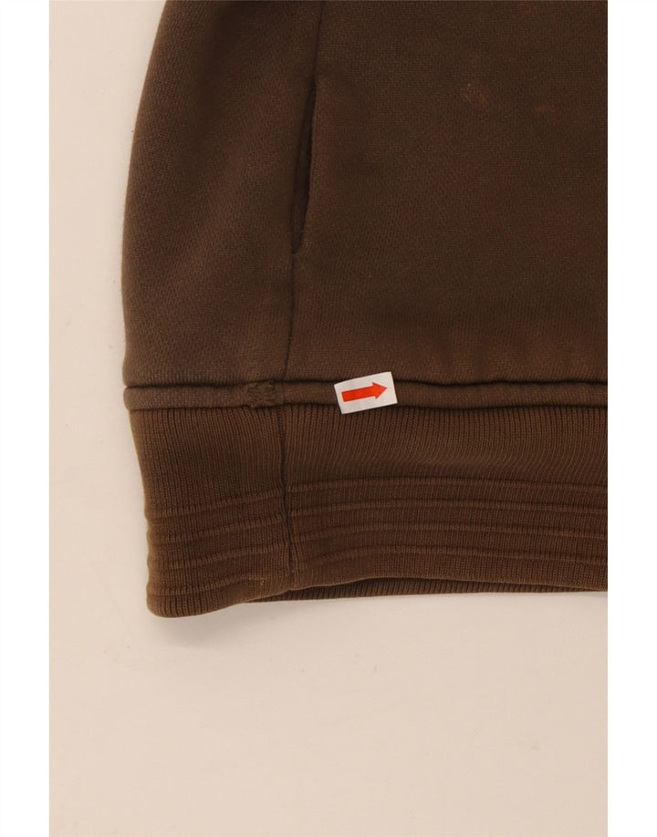 ANIMAL Suéter con capucha y cremallera gráfica para hombre Algodón marrón grande