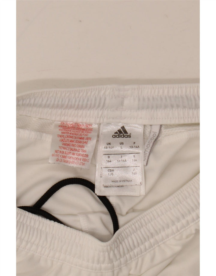 Adidas Chicos Manchester United Sport Shorts 13-14 Años Blanco Poliéster
