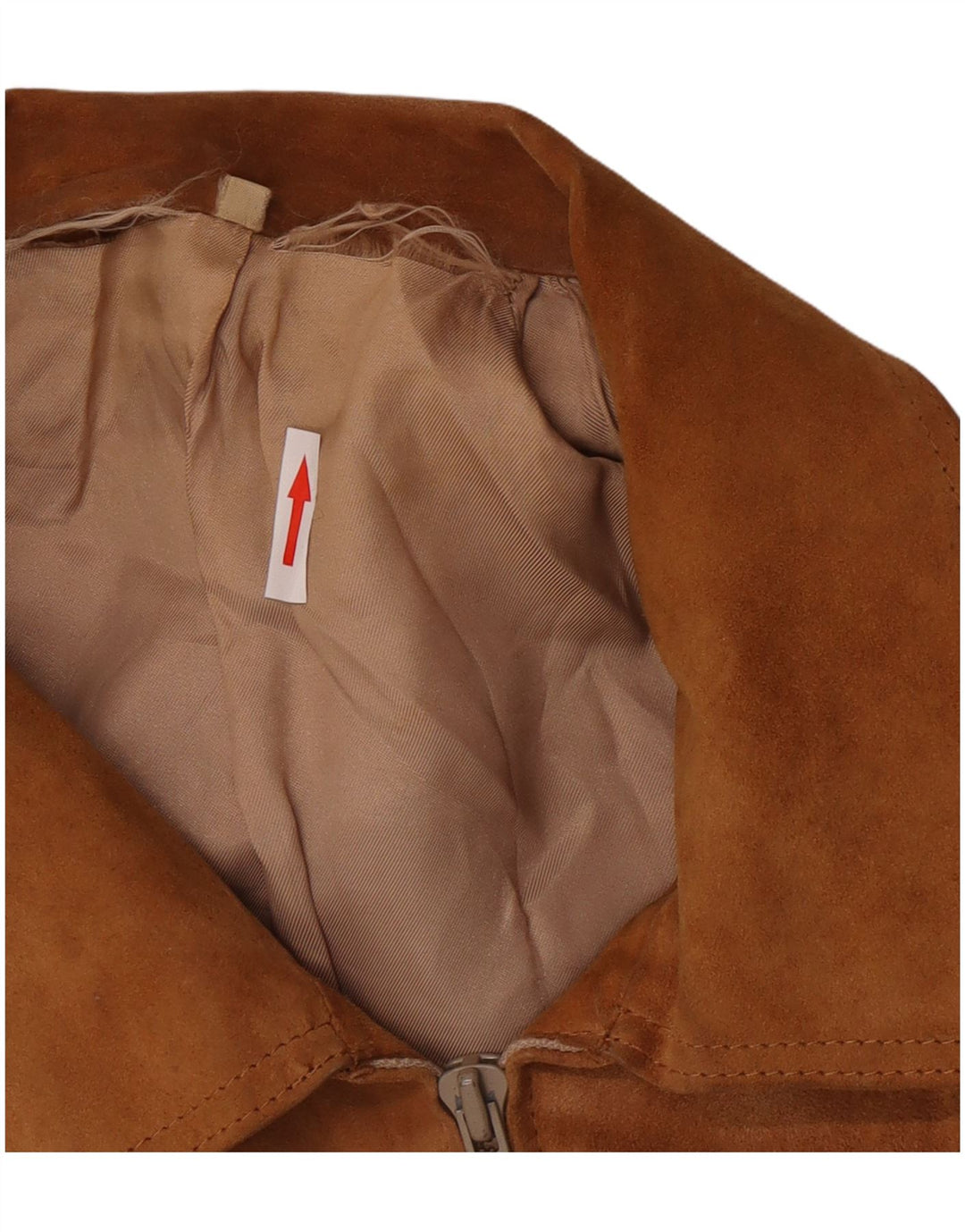 Vintage hombres ante bomber chaqueta Reino Unido 38 marrón medio