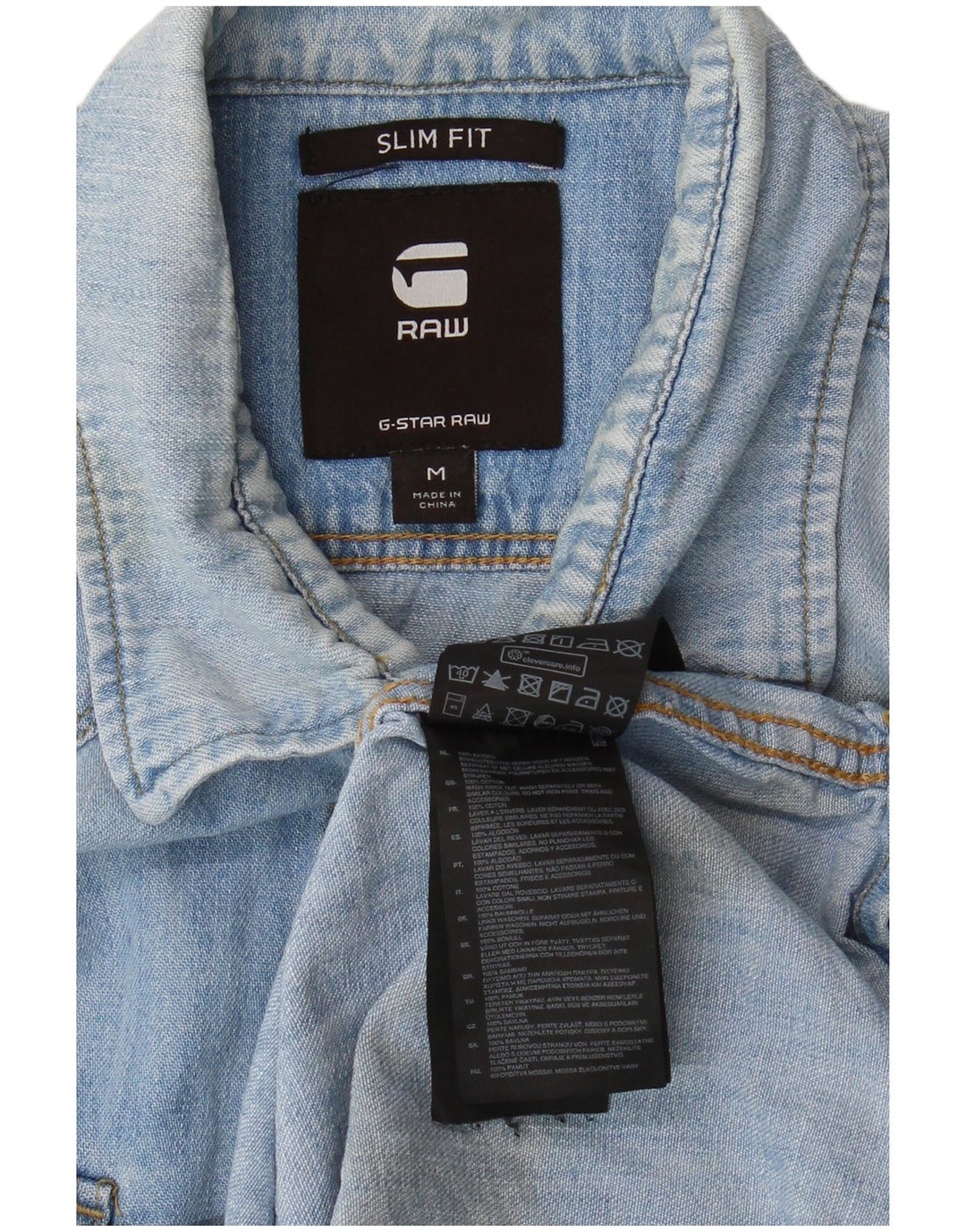 G-Star Hombre Camisa Vaquera Slim Fit Algodón Azul Medio