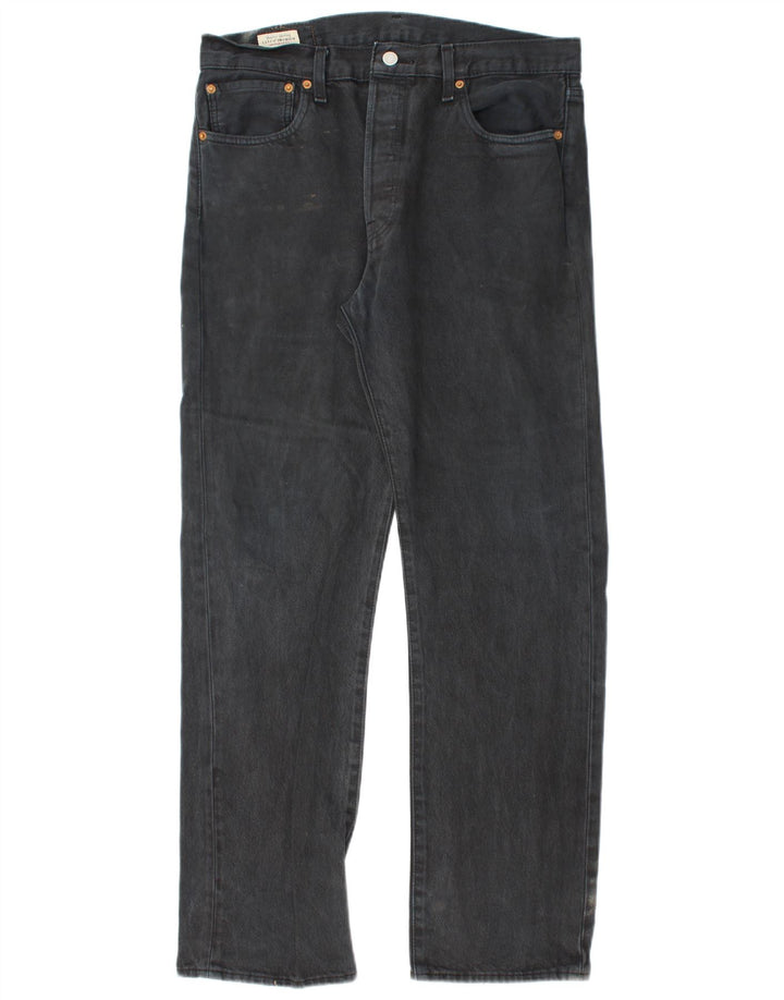 LEVI'S Vaqueros rectos 501 para hombre W34 L32 Algodón negro