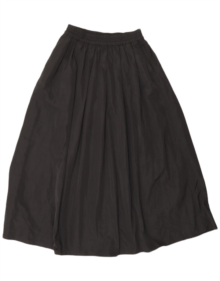 Zara Mujer Falda Acampanada XS W30 Negro Poliéster