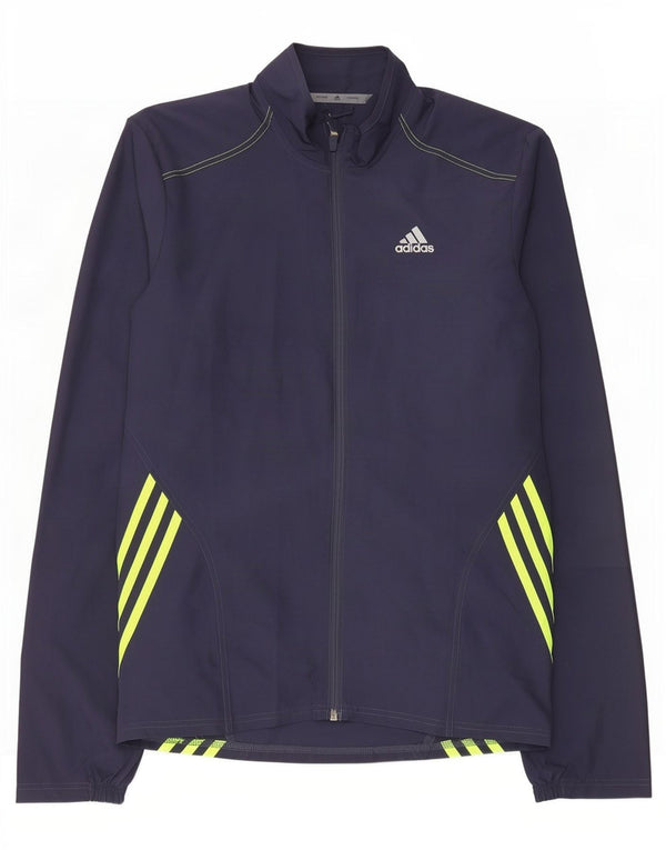 Adidas Hombre Chándal Top Chaqueta Pequeña Azul Marino Poliéster