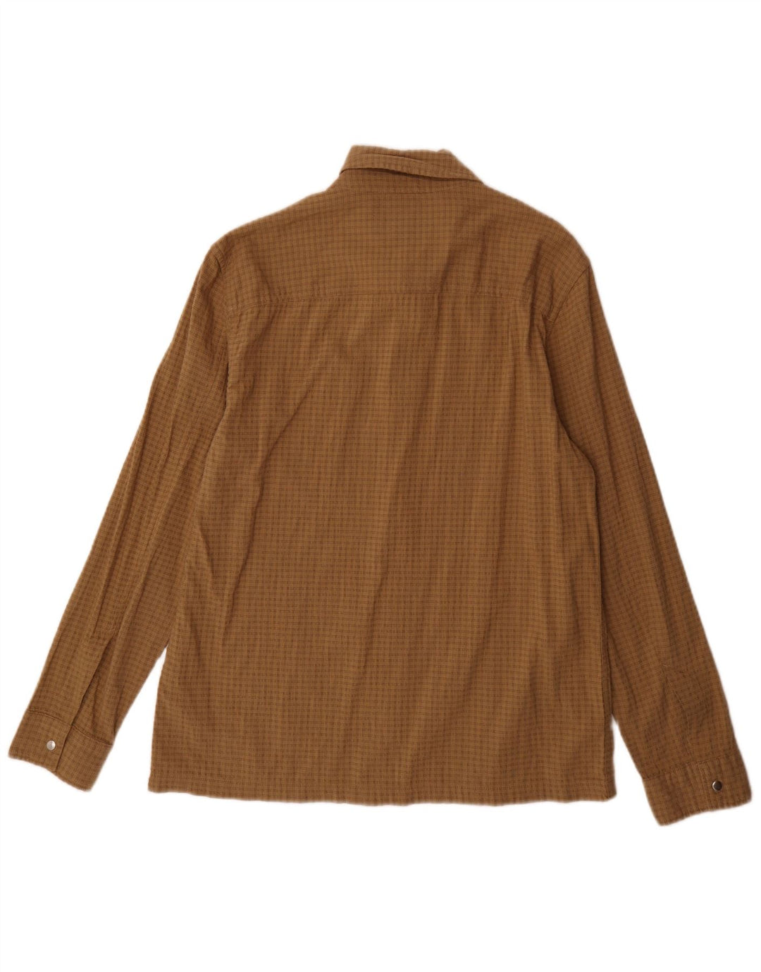 Marks & Spencer Camisa Sobrecamisa De Algodón A Cuadros Marrón Medio Para Hombre