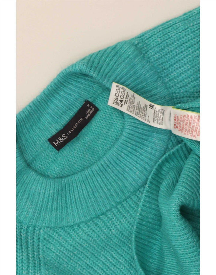 Marks & Spencer Jersey de Cuello Redondo para Mujer UK 40 Acrílico Azul Medio