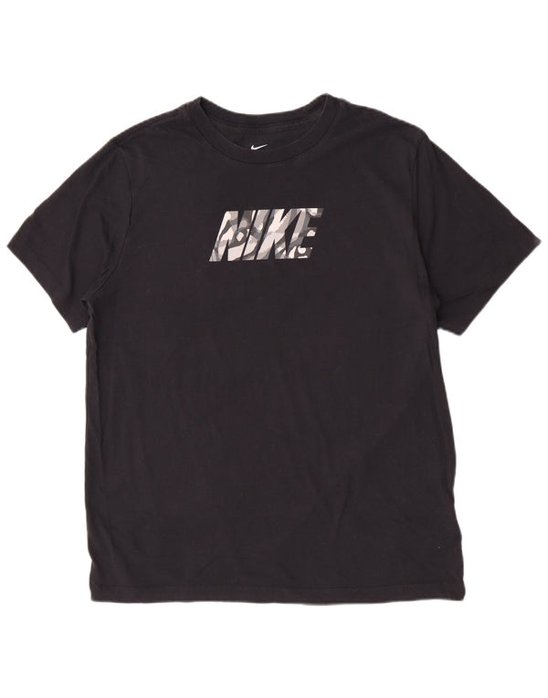 Nike Dri Fit Graphic Camiseta para hombre, talla grande, algodón negro