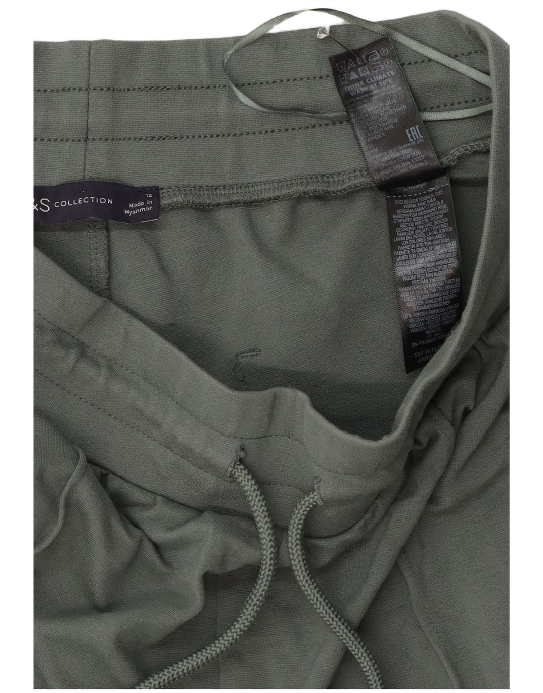 Marks & Spencer - Pantalones de chándal para mujer, talla 40, color verde medio