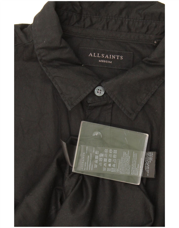 Camisa All Saints Hombre Mediana Algodón Negro