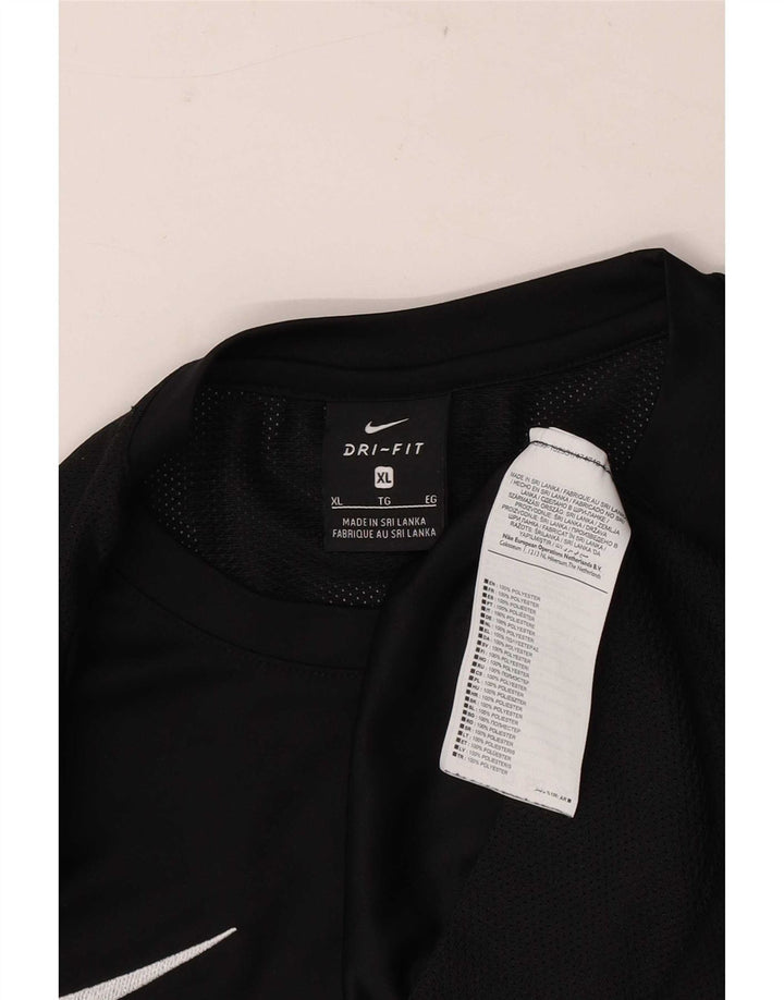 Nike Camiseta Dri Fit para hombre Top XL Negro Colorblock Poliéster