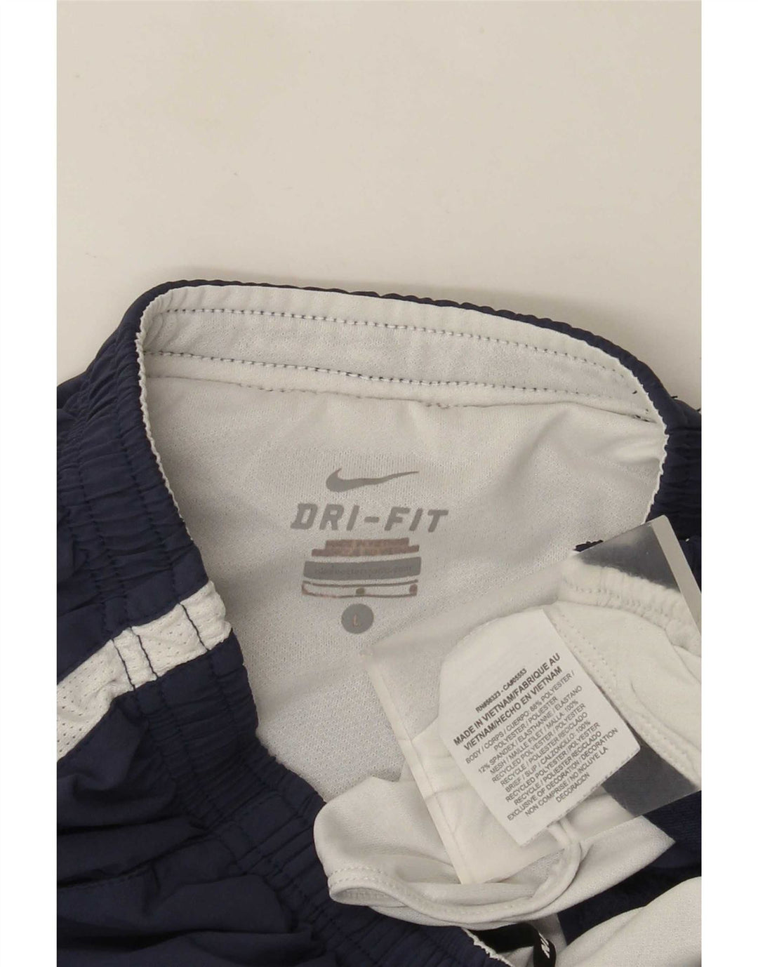 Nike - Pantalones cortos deportivos Dri Fit para hombre, poliéster, color azul marino, talla grande