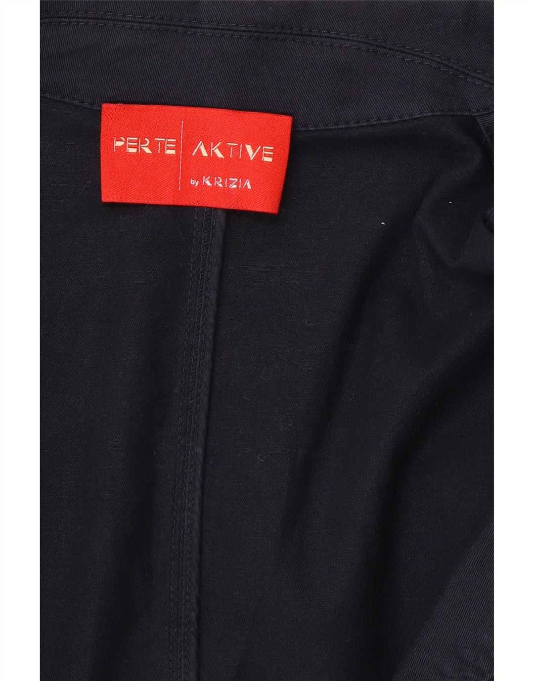 Perte by Krizia Chaqueta tipo blazer de 2 botones para mujer UK 44 Grande Algodón azul marino