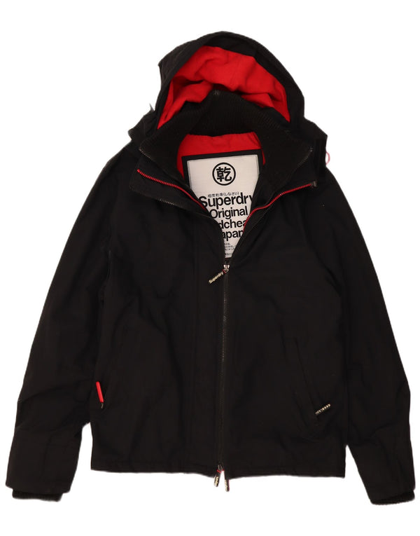 SUPERDRY Chaqueta cortavientos con capucha para mujer UK 20 2XL Negro