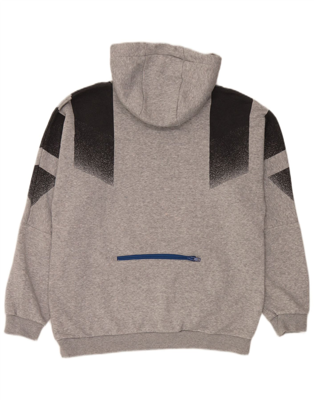 Adidas Hombre Sudadera Con Capucha Jersey Gris Medio Colorblock Algodón