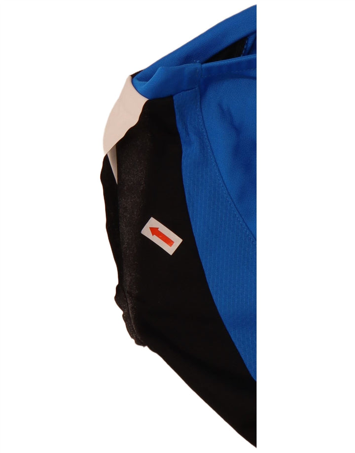 Puma Camiseta De Manga Larga Para Hombre Poliéster Color Block Azul Pequeño