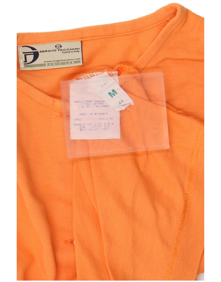 SERGIO TACCHINI Blusa camisera de manga corta para mujer UK 44 Naranja medio