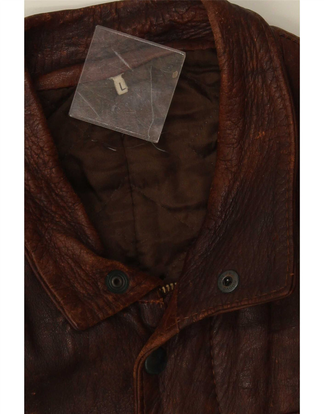 Vintage hombres chaqueta de cuero Reino Unido 40 marrón grande