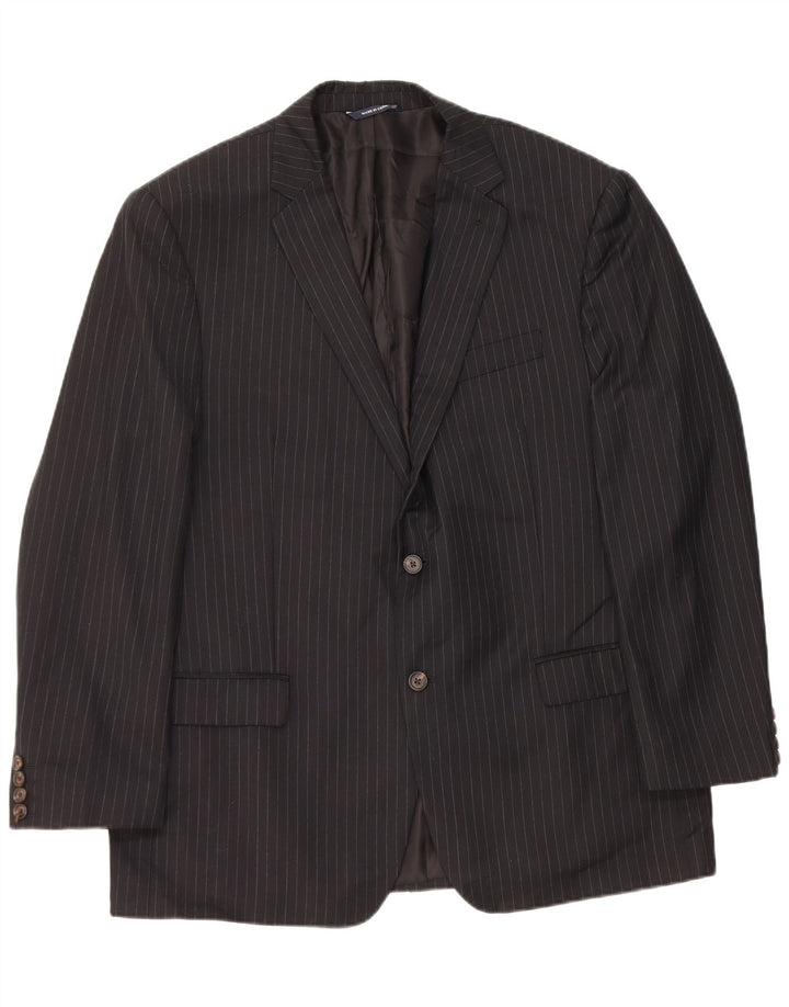 Ralph Lauren Chaqueta Blazer de 2 Botones para Hombre UK 40 Mediana Lana a Rayas Negra