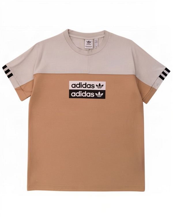 Adidas - Camiseta gráfica para mujer, talla 40, talla mediana, color blanco, algodón