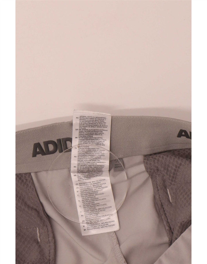Adidas Mens Chino Shorts IT 50 Large W34 Gris Poliéster