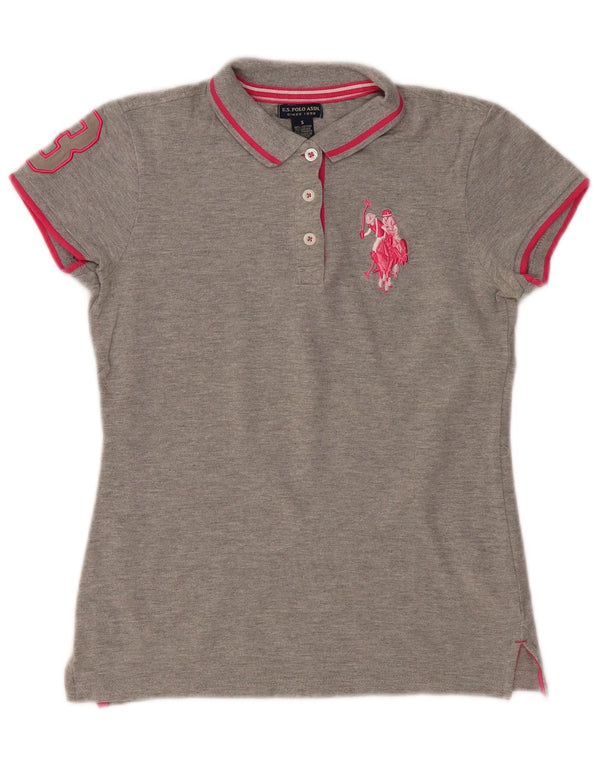 Asociación de Polo de EE. UU. Polo para mujer UK 10 Small Gris Algodón