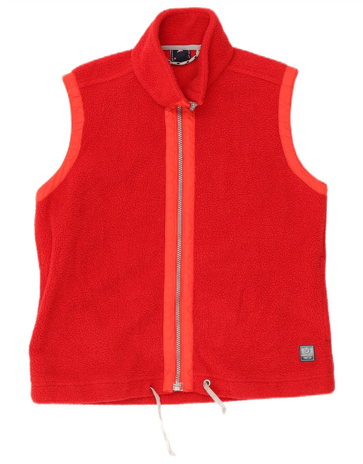 Murphy & Nye Chaleco polar para mujer UK 44 Poliéster rojo mediano