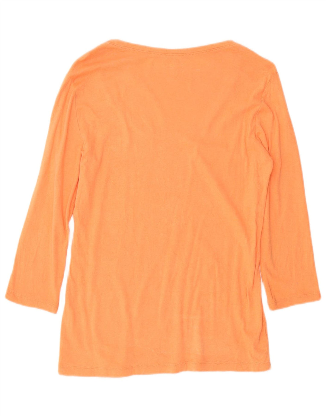Eddie Bauer Top para mujer manga 3/4 UK 12 Algodón naranja mediano