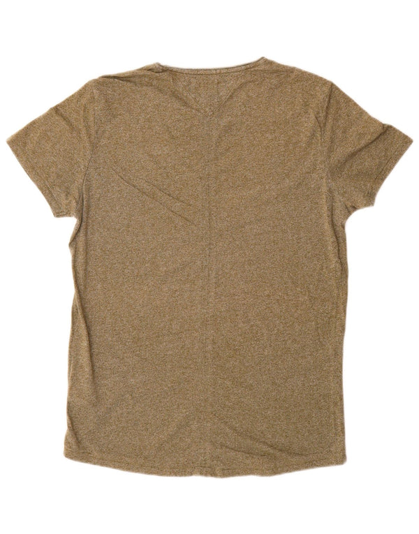 Tommy Hilfiger Camiseta Slim Fit para Hombre Top Medium Khaki Cotton