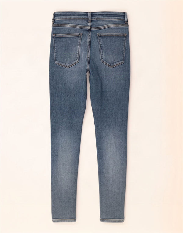 Zara Jeans ajustados desgastados para mujer EU 42 Large W32 L27 Algodón azul