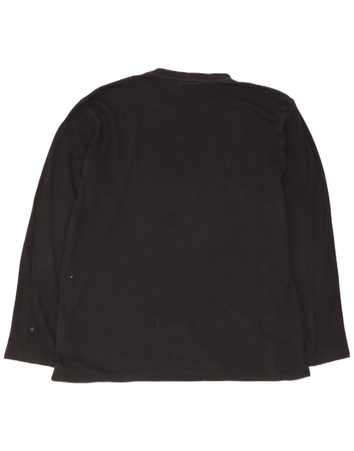 HUGO BOSS Hombre Top Manga Larga XL Algodón Negro