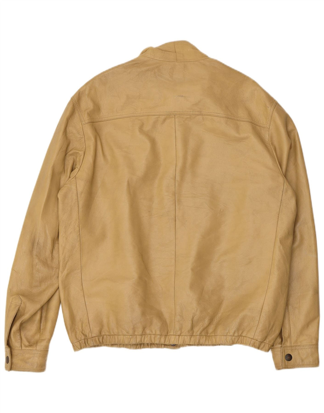 Chaqueta de cuero VINTAGE para hombre IT 52 XL Beige