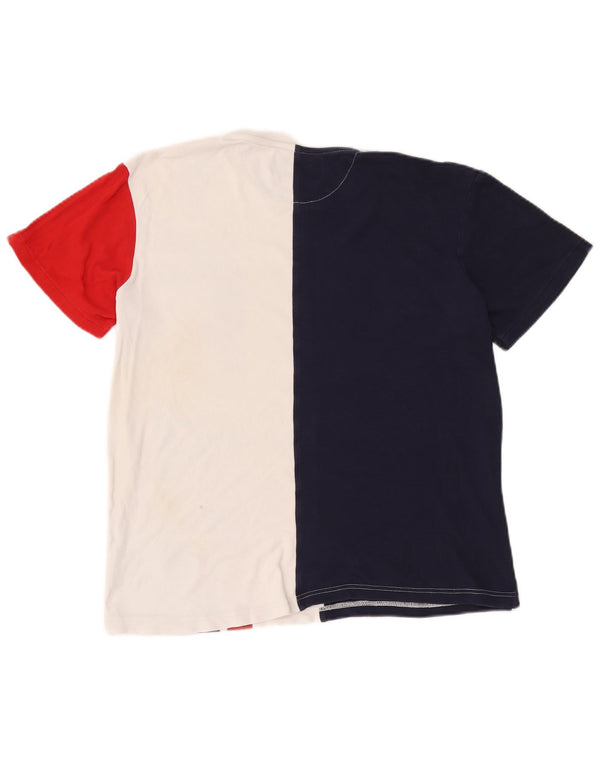Fila Camiseta gráfica para hombre Top Medium White Colourblock Cotton
