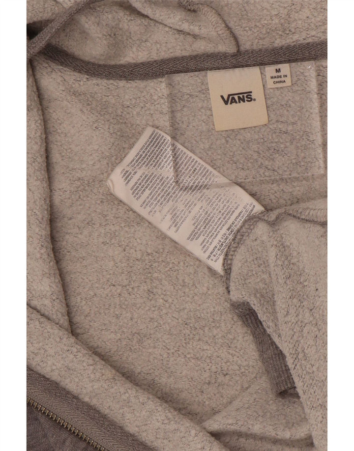 Vans Hombre Sudadera Con Capucha Y Cremallera Gráfica Gris Medio