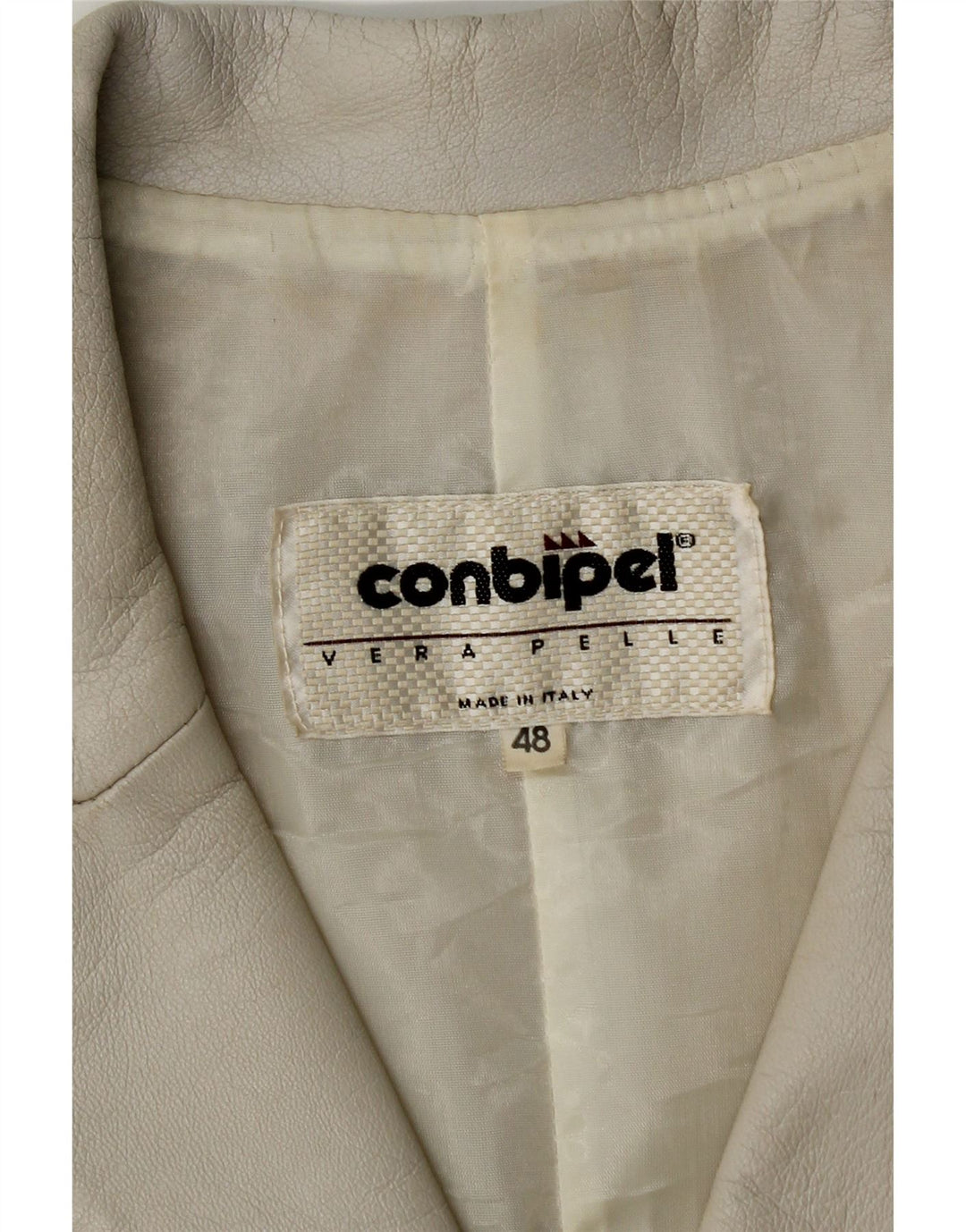 Conbipel Chaqueta Blazer de Cuero con 4 Botones para Mujer IT 48 XL Cuero Gris