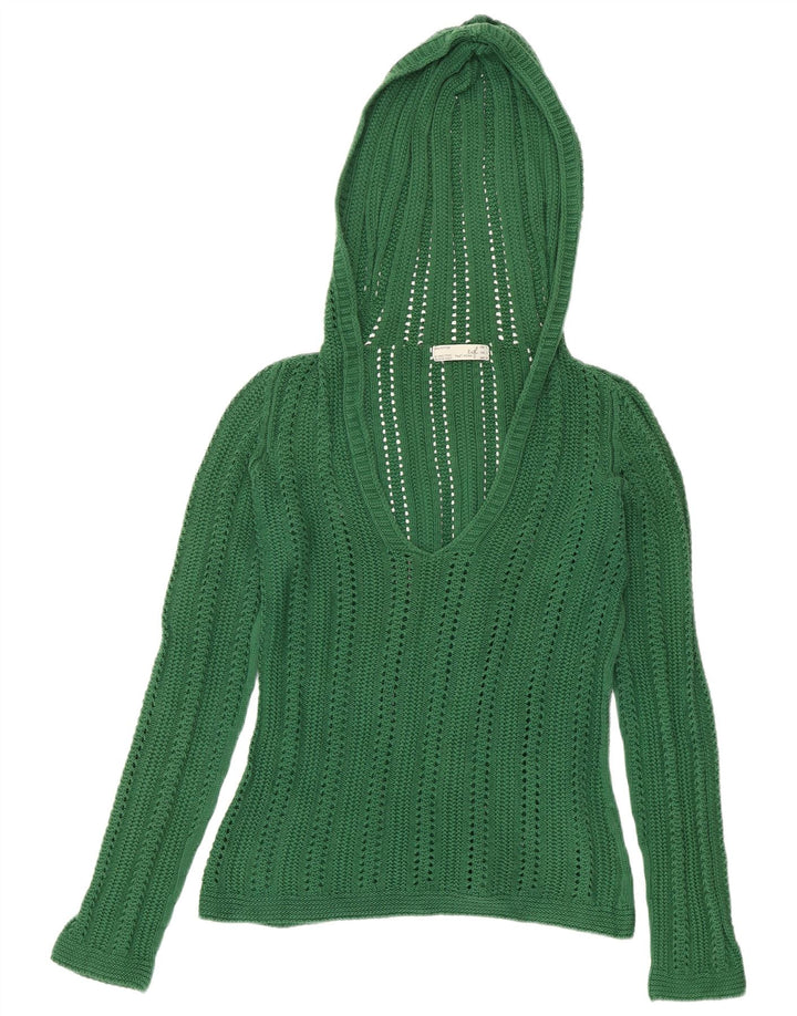 ZARA Jersey con capucha para mujer UK 10 Small Algodón verde