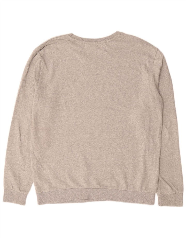 Zara Hombre Sudadera Gráfica Jumper XL Algodón Gris