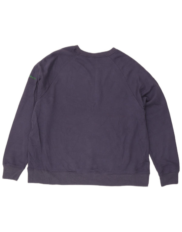 COLUMBIA Sudadera con gráfico de ajuste holgado para mujer UK 20 2XL Azul marino