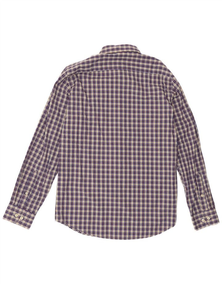 Camisa Carrera Regular Fit Algodón Mediano A Cuadros Multicolor Hombre