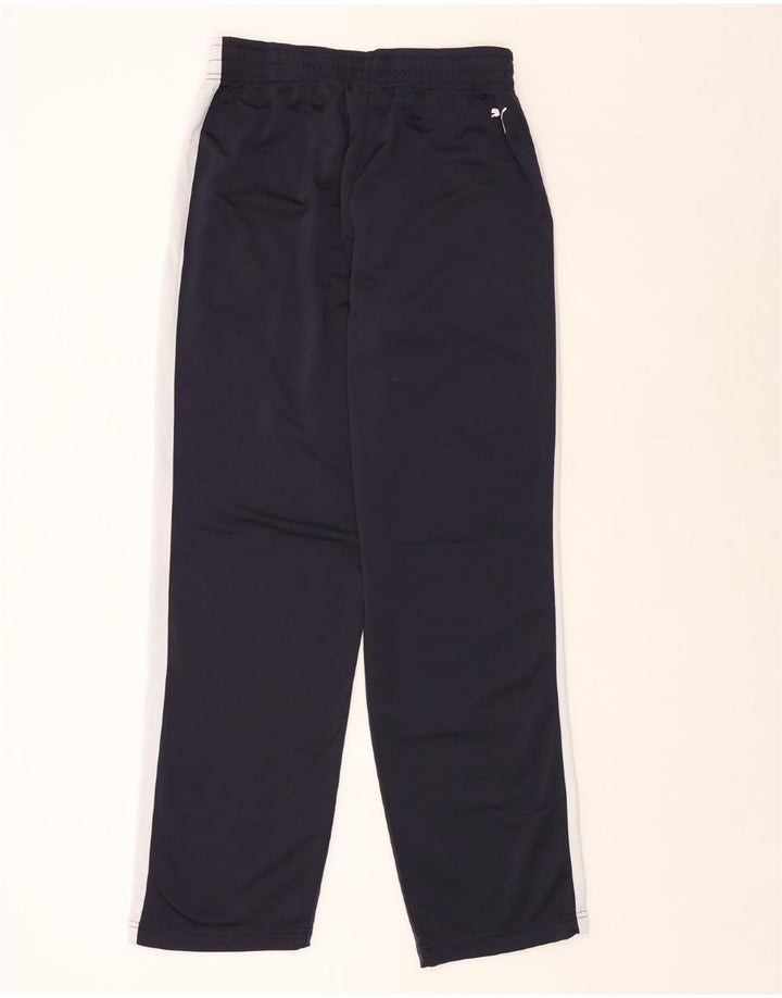 PUMA Pantalones de chándal para hombre, talla grande, poliéster color block, azul marino