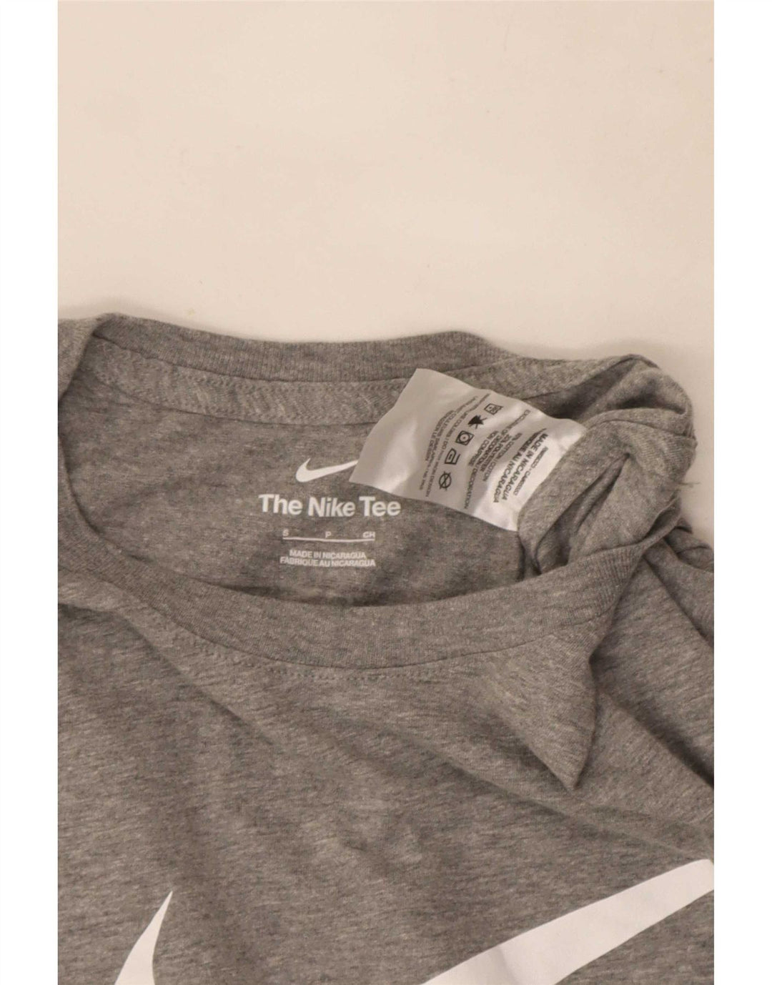 Nike Camiseta gráfica para hombre Top pequeño de algodón moteado gris