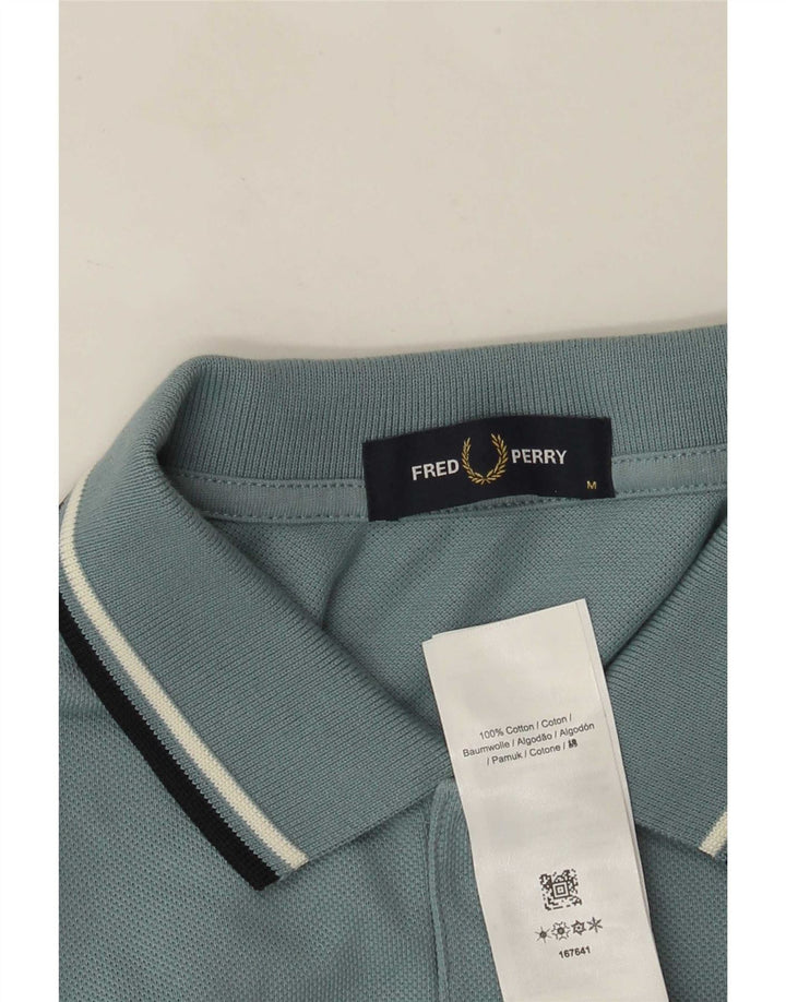 Polo Fred Perry Hombre De Algodón A Rayas Azul Medio